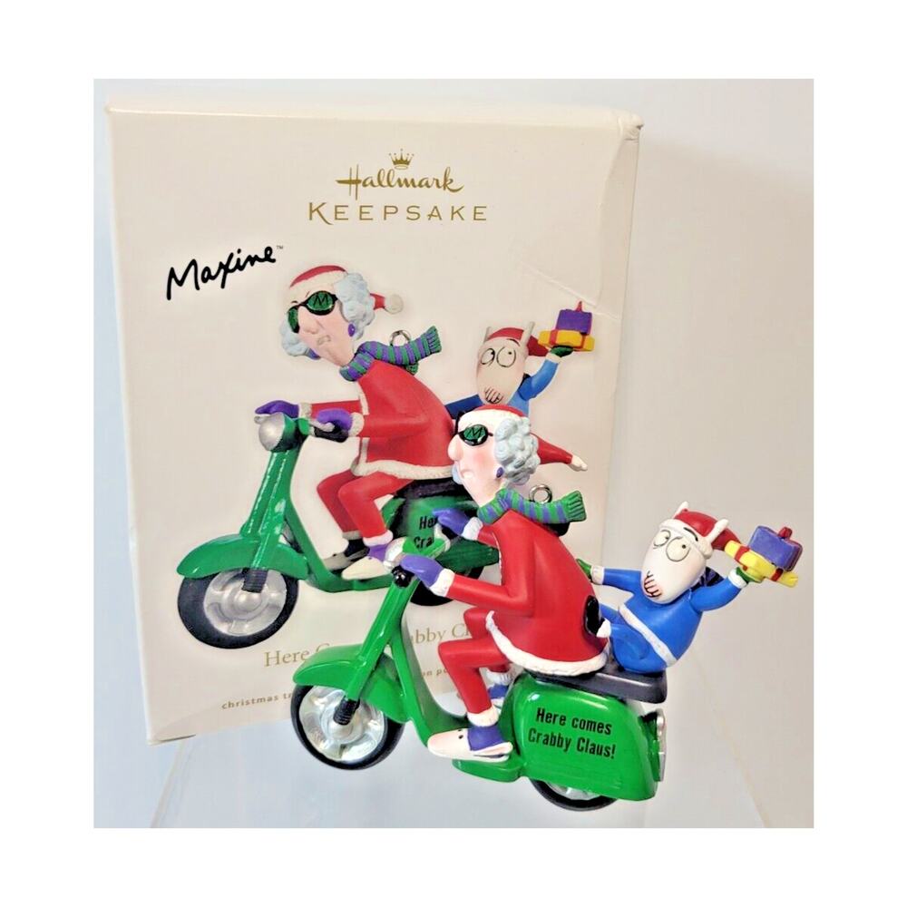 Hallmark Here Comes Crabby Claus MAXINE & Floyd Scooter 2011 Keepsake Ornament